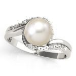 Color Fashion Ring, Pearl Shape, in Sterling Silver - 83918