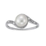 Color Fashion Ring, Pearl Shape, in Sterling Silver - 83922