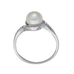 Color Fashion Ring, Pearl Shape, in Sterling Silver - 83922