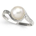 Color Fashion Ring, Pearl Shape, in Sterling Silver - 83922