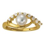 Color Fashion Ring, Pearl Shape, in Sterling Silver - 83953