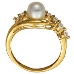 Color Fashion Ring, Pearl Shape, in Sterling Silver - 83953