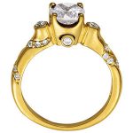 Color Fashion Ring, Round Shape, in White Gold - 83966