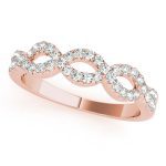 Fashion Wedding Ring, in Rose Gold - 83967