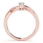 Three Stone Engagement Ring, Round Shape, in Rose Gold - 83996