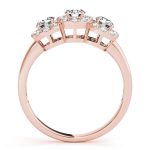 Three Stone Engagement Ring, Round Shape, in Rose Gold - 84006