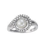 Color Fashion Ring, Pearl Shape, in Sterling Silver - 84024