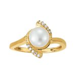 Color Fashion Ring, Pearl Shape, in Sterling Silver - 84027