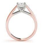 Trellis Engagement Ring, Side Stone Style, Square Shape, in Rose Gold - 84040