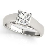 Trellis Engagement Ring, Side Stone Style, Square Shape, in Platinum - 84040