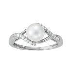 Color Fashion Ring, Pearl Shape, in Platinum - 84049