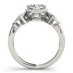 Halo Engagement Ring, Round Shape, in Sterling Silver - 84053