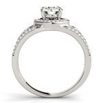 Halo Engagement Ring, Round Shape, in White Gold - 84058