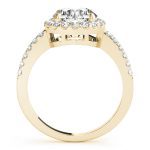 Halo Engagement Ring, Round Shape, in Yellow Gold - 84062