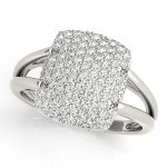 Cluster Fashion Ring, in White Gold - 84093