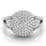 Cluster Fashion Ring, in Platinum - 84096