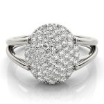 Cluster Fashion Ring, in Platinum - 84097