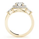 Halo Engagement Ring, Round Shape, in Yellow Gold - 84118