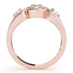 Three Stone Engagement Ring, Round Shape, in Rose Gold - 84119