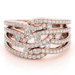 Diamond Fashion Ring, in Rose Gold - 84129