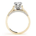 Side Stone Engagement Ring, Shape, in Yellow Gold - 84299