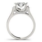 Solitaire Engagement Ring, Round Shape, in White Gold - 84311