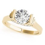 Solitaire Engagement Ring, Round Shape, in Yellow Gold - 84311