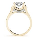 Solitaire Engagement Ring, Round Shape, in Yellow Gold - 84311