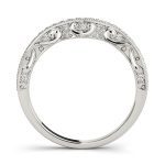 Curverd Wedding Ring, in White Gold - 84329