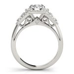 Halo Engagement Ring, Round Shape, in Sterling Silver - 84334