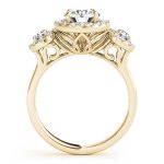 Halo Engagement Ring, Round Shape, in Yellow Gold - 84336