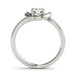 Love Knot Fashion Ring, in White Gold - 84340