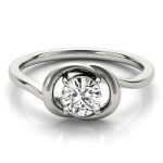 Love Knot Fashion Ring, in Platinum - 84340