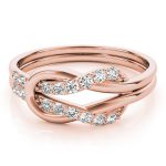 Love Knot Fashion Ring, in Rose Gold - 84346