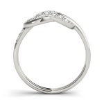 Love Knot Fashion Ring, in White Gold - 84346