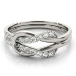 Love Knot Fashion Ring, in Platinum - 84346