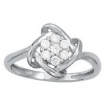 Love Knot Fashion Ring, in Platinum - 84347