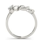 Love Knot Fashion Ring, Round Shape, in White Gold - 84348