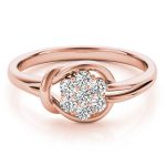 Love Knot Fashion Ring, in Rose Gold - 84349