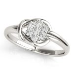 Love Knot Fashion Ring, in Platinum - 84349