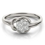 Love Knot Fashion Ring, in Platinum - 84349