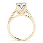 Channel Set Engagement Ring, Side Stone Style, Round Shape, in Yellow Gold - 84351