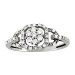 Fashion Engagement Ring, Solitaire Style, Shape, in White Gold - 84375