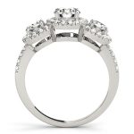 Three Stone Engagement Ring, Round Shape, in Platinum - 84449