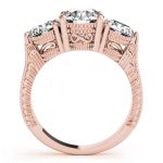 Three Stone Engagement Ring, Round Shape, in Rose Gold - 84462