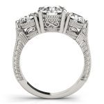 Three Stone Engagement Ring, Round Shape, in Sterling Silver - 84462