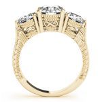 Three Stone Engagement Ring, Round Shape, in Yellow Gold - 84462