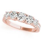 Prong Set Wedding Ring, Round Shape, in Rose Gold - 84463