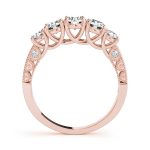 Prong Set Wedding Ring, Round Shape, in Rose Gold - 84463