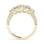 Prong Set Wedding Ring, Round Shape, in Yellow Gold - 84463